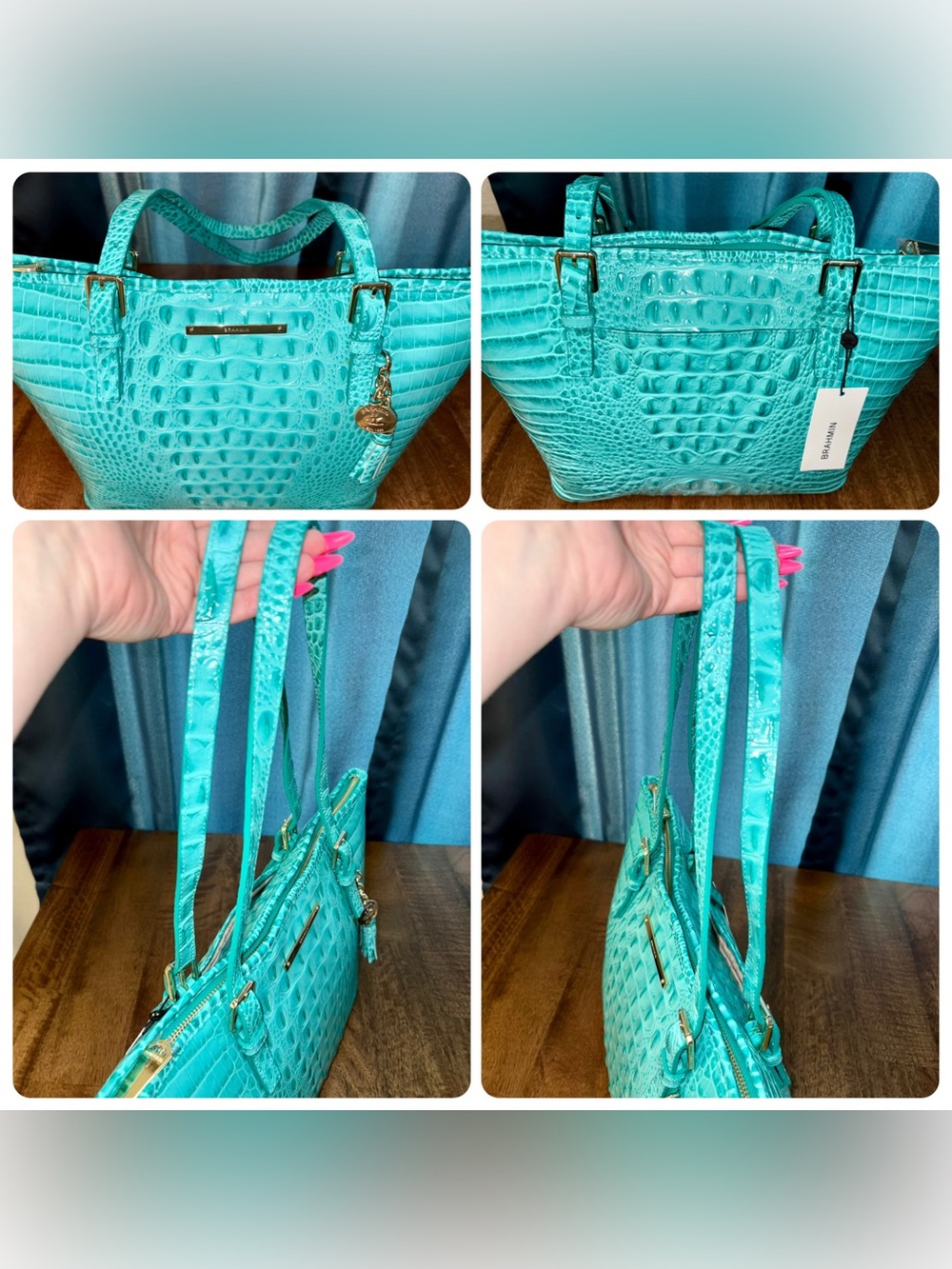 Brahmin NWT Md Asher - Mermaid - First Release - Blue/Green - Glossy - Picture 7 of 16